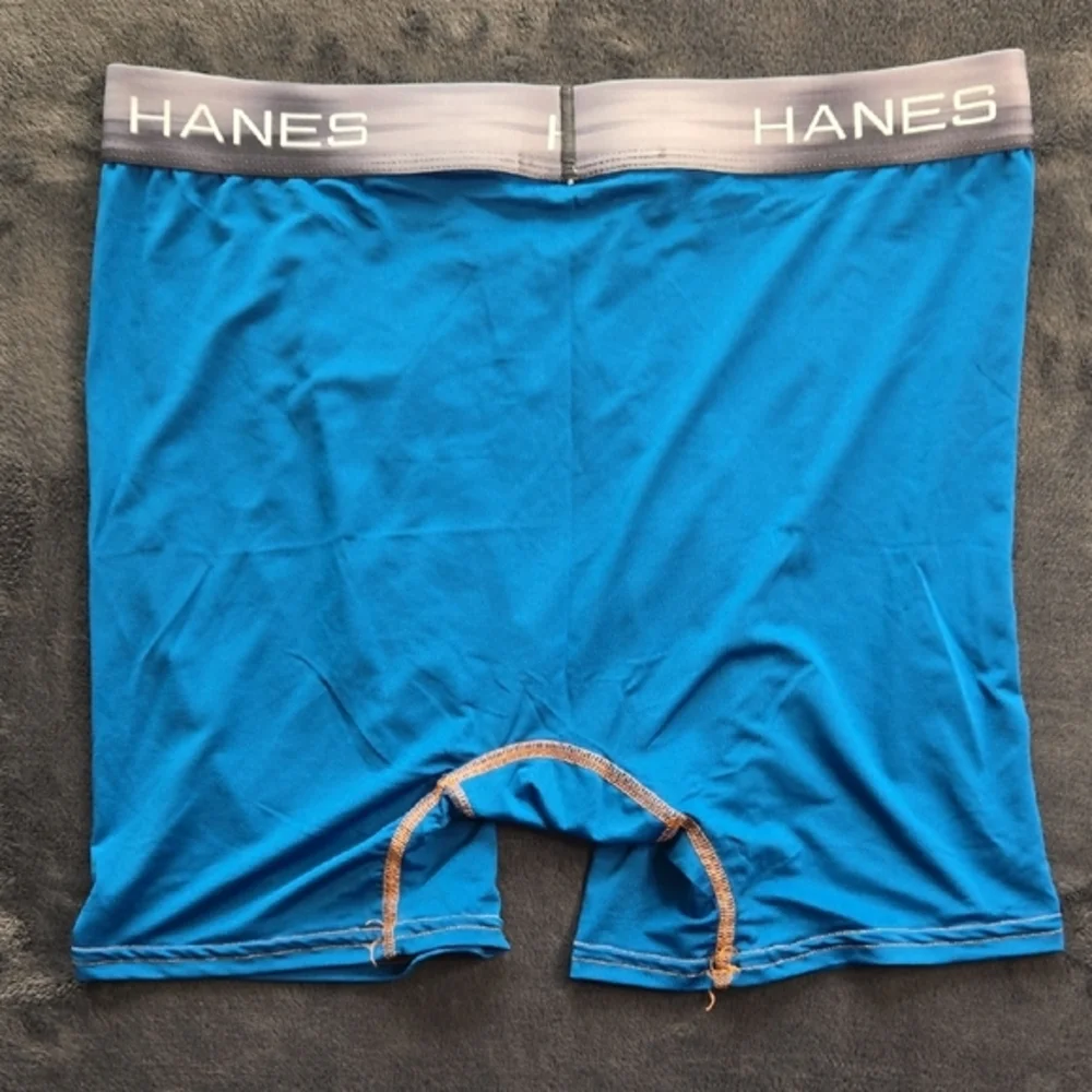 Hanes Blue Boxer Briefs with Elastic Waistband - Picture 5 of 5